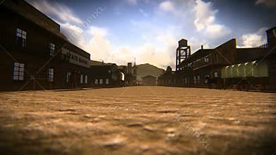 Small town of the Old West