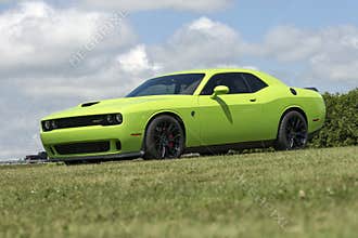 Green dodge challenger