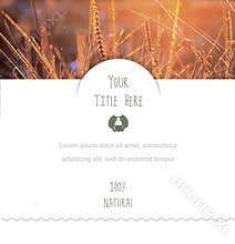 Raster template for organic products label design
