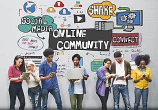 Online Community Social Networking Society Togetherness Concept