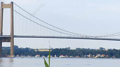 Large Bridge over Great Belt in Denmark