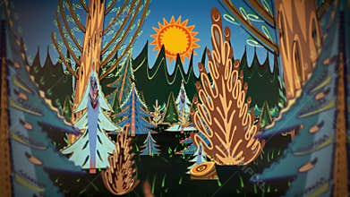 Cartoon forest