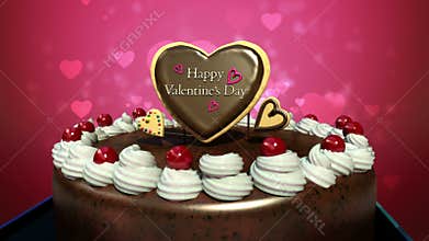 Typo 'Happy Valentines Day' on cake.(included alpha)