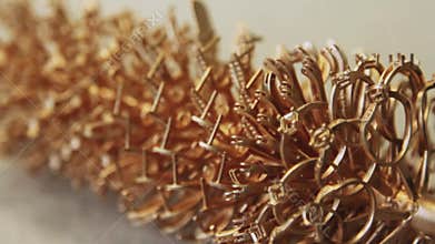 The shape of gold ornaments after pouring gold