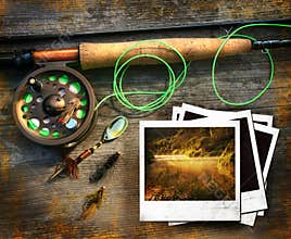 Fly fishing rod with pictures
