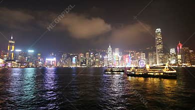 Night Hong Kong skyline