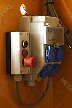 Fuse box with emergency switch