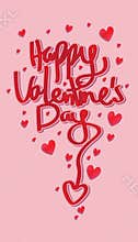 Happy valentine's day calligraphy