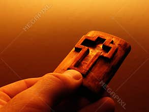 Cross in wood