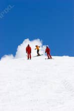 Ski slopes of Pradollano ski resort in Spain