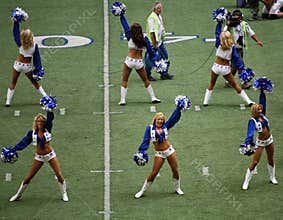 Cowboys Cheerleaders and Camera Men