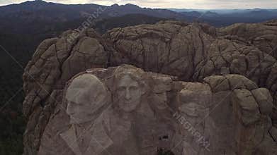 Aerial South Dakota Mt Rushmore