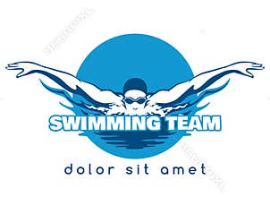 Swimming Team Vector Logo