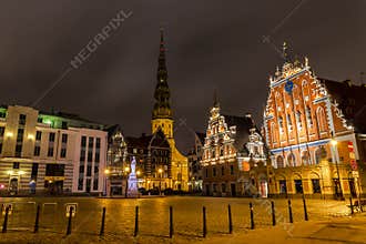 Old Riga at Night
