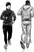Men at jog