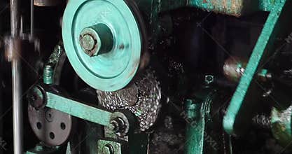 4k Complex precision industry machines in operation,working bearing & axis.