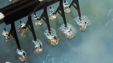 Electrochemical treatment of gold jewelry