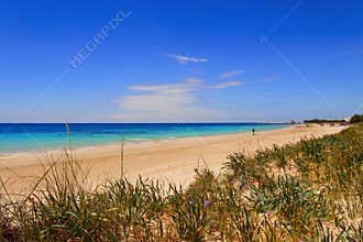 SUMMER Salento coast: Pescoluse beach (Lecce). ITALY (Apulia).