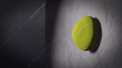 Tennis ball slow motion animation