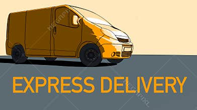 Express Delivery van motion.