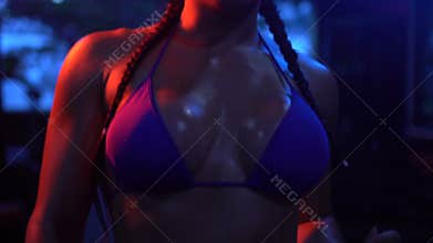 Brunette strong fitness woman at the gym