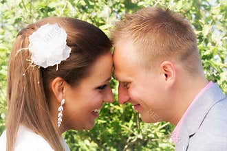 Bride and groom portrait