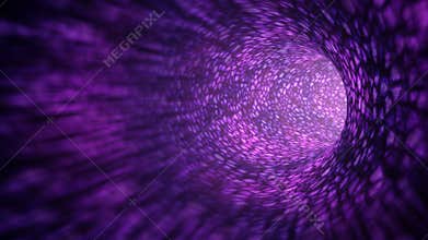 Animated wormhole through space, purple