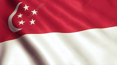 Singapore Flag Animation Video - 4K