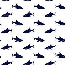 Nautical seamless background, vector illustration.