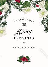 Vintage Christmas greeting card.