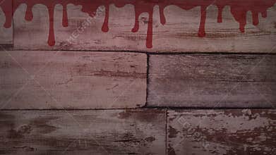 Blood on old wall