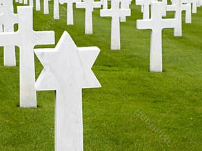 Jewish headstone in an American military cemetery