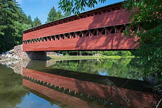 Sachs Bridge With Reflection In the Water in Gettysburg, Pennsylvania