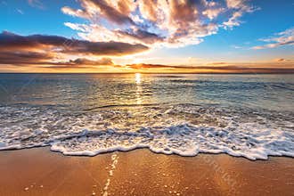 Ocean beach sunrise.