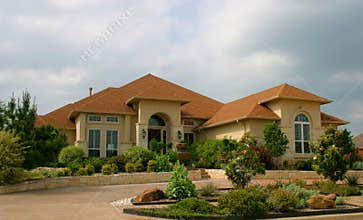 Modern Brick and Stucco House