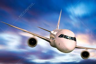 Airplane in the sky
