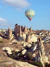 Hot air balloon over Cappadocia, Turkey