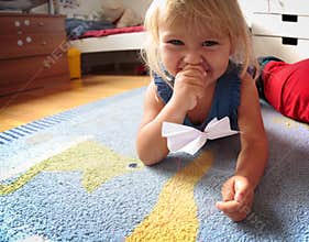 Cat perspective -little girl playing with me