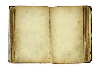 Open old blank book