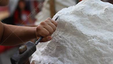 Craftsman profession in art class working