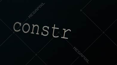 Typing word construct