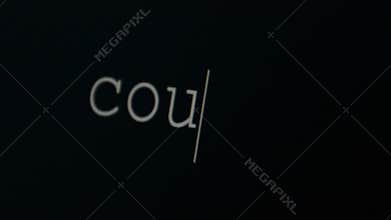 Typing word coupon
