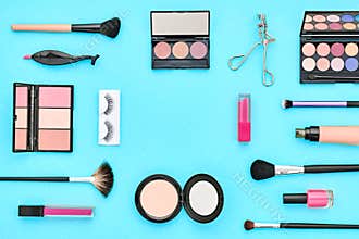 Fashion Cosmetic Makeup Accessories. Essentials