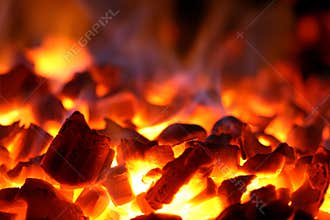 Hot coals