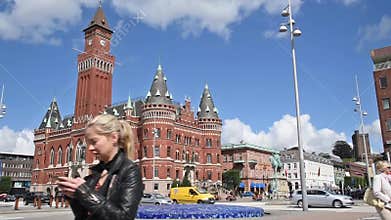 Helsingborg Town Hall Time Lapse