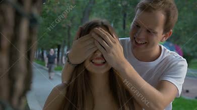 Attractive girl waiting for her boyfriend on a date.