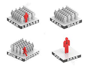 Business people metaphors