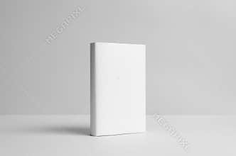 Hardcover Book Mock-Up - Dust Jacket. Front. Wall Background