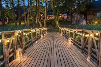 Bridge decorated for wedding