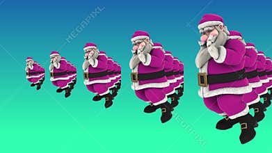 Group of Santa hip hop dance